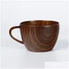 Coffee & Tea Sets Wooden Cup Wood Coffee Tea Beer Wine Juice Milk Water Mug Handmade Business Gift Drinking Home Garden Kitchen, Dinin Dhj9T