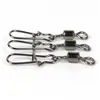 Fishing Accessories 30pcslot Fishing Connector Swivels Interlock Pin Snap Rolling Swivel Stainless Steel Snap Fishhook Lure Fishing Accessories 231013