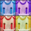 Party Decoration Customized Satin Wedding Backdrop Curtains Gold Swag Background Drape Curtain 10ftX20ft3X6m329R