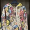 Designer herrtröja hoodie blommönster jacquard stickad hoodie pullover tröja hög kvalitet bomullsblommor vävmönster mäns grafiska hoodies