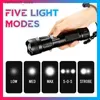 Torches 90000 Lumens Super Bright LED Flashlight USB Rechargeable Flashlight Outdoor Lighting Waterpoof Climbing Camping Zoomable Light Q231013