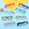 Lunettes de soleil enfants lumière bleue bloquant les lunettes ordinateur Silicone jeu vidéo Anti rayonnement lunettes pour enfants