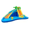 Outdoor Toys Business Start Water Park Inflatable Slide With Blower Kids Crocodile Water Slide Park for Children Park Toys with Water Cannons Backyard Play Birthday