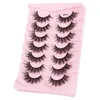 Cílios Falsos 57 Natural Long Wispy Fluffy 3D Mink Lashes Extensão Ferramenta de Maquiagem Suave Reutilizável Falso Cils Maquillage Falso Lashe 231012