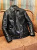 Herren Lederimitat YWTSCH American Vintage 1930 Tea Core Horse Biker Jacke Slim Revers Frühling und Herbst Kurz 231012