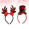 Bandanas 2st Christmas Red Antlers hårband Simple Hat Hoops huvudbonad party gynnar leveranser