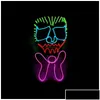 Feestmaskers Feestmaskers Arty Led Licht Adelaar Danser Kat Hoofd Modieus Cool Masker uit het Purge Verkiezingsjaar Geweldig voor Festival Cosplay Dh42A