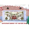 Décoration de bannière de porte de garage de festival, couronne de Noël, utilisée pour la décoration de festival intérieur et extérieur, comme Noël, Pâques, Halloween, la Saint-Patrick,