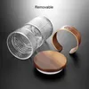 Tumblers BORREY High Boron Silicon Crescent Tea Cup wood Cover Frosted Glass Transparent Water Bottle With Filter Office Drinkware 231013