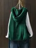 Women's Vests 5 Colors Hooded Sweater Vest Loose S3XL Simple Streetwear Sleeveless Clothing Allmatch Autumn Knitwear Cardigan ZY7673 231012