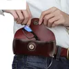 Sacos de cintura mulheres cinto saco de couro genuíno óculos caso caixa artesanal saco de cintura duro homem cinto bolsa óculos casos eyewear titular capa 231012