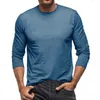 Herren-T-Shirts, modisch, Frühling und Sommer, lässig, langärmelig, V-Ausschnitt, einfarbig, Baumwollhemd, Herren, Outdoor, Schaumstoff, Herren, kurzärmelig