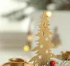 Candle Holders 2024 Christmas Iron Candlestick Gold Holder Santa Claus Snowflake Star Elk Year Dinning Table Ornament Decoration