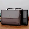 ブリーフケース男性のための革の幹部デザイナービジネストートバッグウォレットハンドバッグショルダーiPad Square Side Crossbody Document 231013