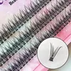 Falska ögonfransar AM Form Premade Makeup Enskilda fransar Kluster Spikes Lash Wispy Russian Natural Fluffy 231012