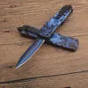 G1095 G1095 Auto Tactical Knife 440C Blue Coated Blade Zinc-Aluminum Alloy Handle Outdoor Camping Vandring Survival Pocket Knives With Nylon Bag