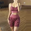 Yoga Outfit 2023 Femmes Mode Sexy Léopard Imprimé 2 PCS Ensemble Gym Sports Sports Bras Sport Leggings Running Work Out Training Suit 231012