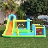 Nadmuchiwany bounce house 7-in-1 skok i slajdko-slajd z koszykówki futbol futbol fail football game sportowy boisko piłka nożna plac zabaw na świeżym powietrzu park garden impreza