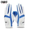 Sports Gloves 1pair left and right hand Golf children Boys grils fabric 2 colors white pink blue soft breathable sports glove 231012