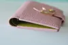 المصمم الكلاسيكي من الجلد الأصلي Lychee Pattern 4-Color Men and Women's Lext Wallet مع Box M81561