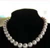 Kedjor Fashion Jewelry Noble Jewelr 12-14mm Natural Tahitian South Sea White Pearl Necklace 45cm 14k