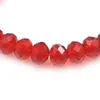 Bracelet de perles de cristal à facettes de 8 mm de couleur rouge pour femmes, bracelets extensibles de style simple, lot de 20 pièces, Whole273P