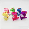 Key Rings Cartoon Dinosaur Keychain Pvc Animal Key Rings Hangbag Backpack Hangs Kids Toys Fashion Jewelry Will And Sandy Gift Jewelry Dhaih