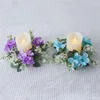 Decorative Flowers 25cm Wedding Candlestick Artificial Silk Flower Wreath Fake Hydrangea Garland Centerpiece Candle Holder Party Table