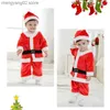 Themakostuum Kinderen Kind Kerst Cosplay Kom Kerstman Baby Kerst Outfit Set Jurk Broek Tops Hoed Mantel Riem Voor jongens Meisjes T231013