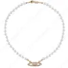 Saturn Necklaces Pearl Beaded Diamond Tennis Necklace Woman Silver Chains Vintage Trendy Style Desigenr Jewelry217Y