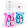 Kitchens Play Food Mini Children Dual Water Dispenser Toy with Cute Pink Blue Cold Warm Juice Milk Drinking Fountain Simulation Kitchen Toys 231013