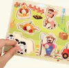 Nuovi giocattoli Montessori Puzzle in legno Veicolo dei cartoni animati Puzzle animali digitali Puzzle Gioco da tavolo Giocattolo educativo per bambini
