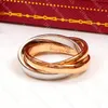 Bagues de créateurs pour femmes Personnalité Trois-en-un Bague Femmes Haute Qualité Sliver Bague de fiançailles Bijoux Lady Anneaux de mariage Cadeau de Noël avec boîte