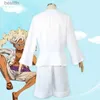 Theme Costume Anime Str Hat Boy Luffy Cosplay Come Gear 5 Nika L-Luffy Cos Clothes Kimono Set Christmas Halloween Adult Kids Suit WithWigL231013