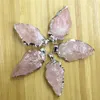 Pendant Necklaces Fashion Raw Ore Gemstones Transparent Quartz Aura Charm Necklace Arrow Head Rough Healing Point Natural Stone Pe2779