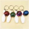 Porte-clés Sport Bowling porte-clés boule porte-clés nouveau sac à main pend mode bijoux cadeau bijoux Dhj7U
