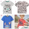 T-Shirts 14 Stil Kinderkleidung T-Shirt Jungen Mädchen 100 % Baumwolle Kurzarm Cartoon Dinosaurier Löwe Buchstaben Sommer Baby, Kinder Mutterschaft Bab Dhp0I