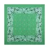 Halsdukar högkvalitativ design hiphop grön bomull fyrkantig halsduk etniska blommor bandana tryck pannband paisley gåvor unisex