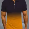 Projektanci męskie T koszule Mężczyźni Slim Fit Tshirt Gradient Wysokiej jakości czarne białe pomarańczowe tee streetwear plus rozmiar M3XL3062141