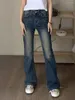 Jeans pour femmes Mode Femme Pantalon droit pour femme Vêtements Femme Y2K Pantalon taille haute Denim Maman Baggy