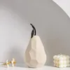 Decorative Objects Figurines Nordic Sculpture Figurines For Interior Office Desk Accessories Home Decor Pear Apple Ceramic Decor Abstract Fruit Ornaments 231012