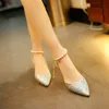 Dress Shoes Women Pumps Extrem Sexy High Heels Thin Female Wedding Gold Sliver White Ladies Size 34-40 231013