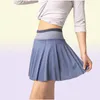 L5 Tennis Skirt Yoga Shorts Gym Clothes Women Running Sports Fitness Golf Skirts with Pocket Skirt Sexy Yoga Pants Breathable Ple6991933