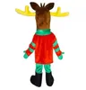 Desempenho Elk Mascot Trajes Natal Fantasia Vestido de Festa Dos Desenhos Animados Personagem Terno Adultos Tamanho Carnaval Páscoa Publicidade Tema Roupas