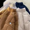 Mäns ner parkas solid färg överdimensionerad vinterrock avslappnad förtjockar streetwear trend bubbla jacka bekväm puffer män 231012