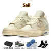 Box topkwaliteit 2024 met 4 heren 4S IV basketbalschoenen Zeil zwarte kat rode donder olijfcacao wow dennengroene mannen dames trainers sneakers