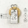 Personlig kalendernyckelring PO Kalender Key Chain Hand Stamped Grave Po Keychain Picture Keyring Custom Gift 210410279Z