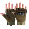 Fem fingrarhandskar Taktiska hårda knogar Half Finger Gloves Men's Army Military Combat Hunting Shooting Airsoft Paintball Duty - Fingerless 231013