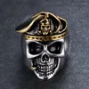 Cluster Ringe Europäische und amerikanische Mode Persönlichkeit Klassische Special Forces Offizier Schädel Ring Männer Rock Biker Schmuck Großhandel