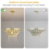 Lámpara de araña de cristal para el hogar moderna, lámpara de cascada de cristal de 8 luces de 23,6 pulgadas de ancho